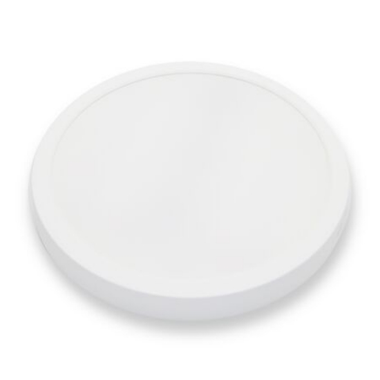 Imagine Plafoniera rotunda din plastic alba cu led 24W lumina rece - IP20