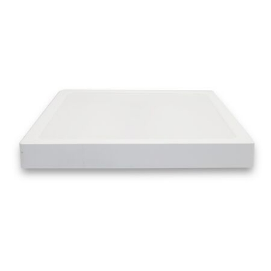 Imagine Plafoniera patrata din plastic alba cu led 24W lumina rece - IP20