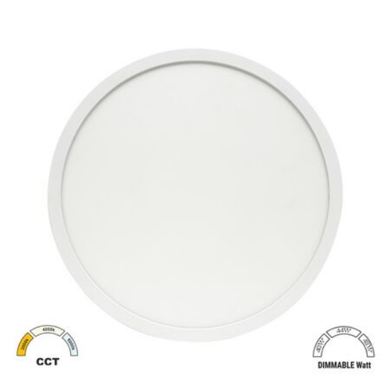 Imagine Plafoniera rotunda alba cu LED CCT 40W-44W-48W - IP40