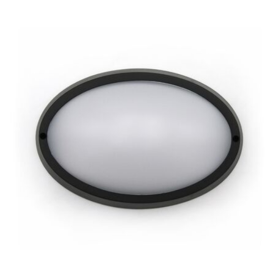 Imagine Aplica LED ovală 15W 230V Lumină Albă IP65 Negru