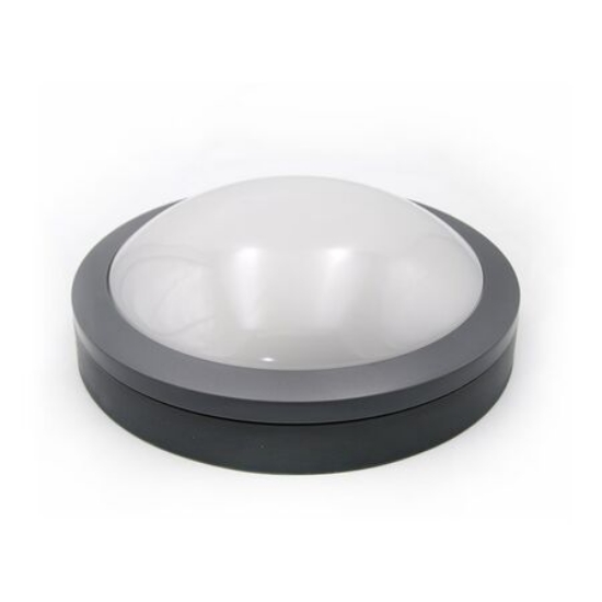 Imagine Plafoniera rotunda gri inchis cu led 18W lumina alba 230V - IP65