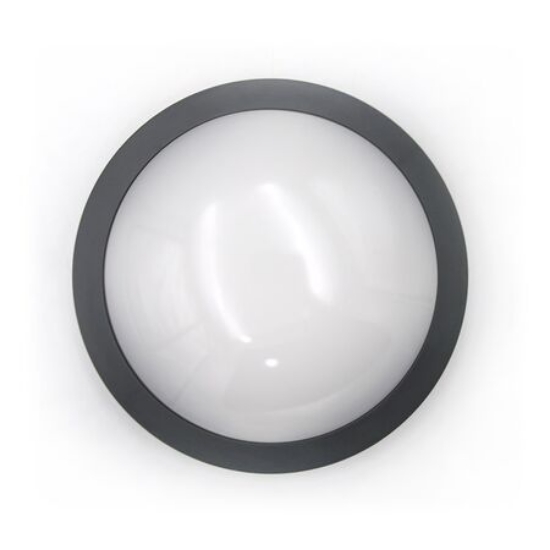 Imagine Plafoniera rotunda gri inchis cu led 18W lumina alba 230V - IP65