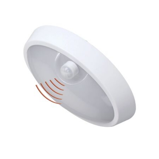Imagine Plafoniera ovala alba cu led 15W & senzor de miscare -lumina alba - IP54