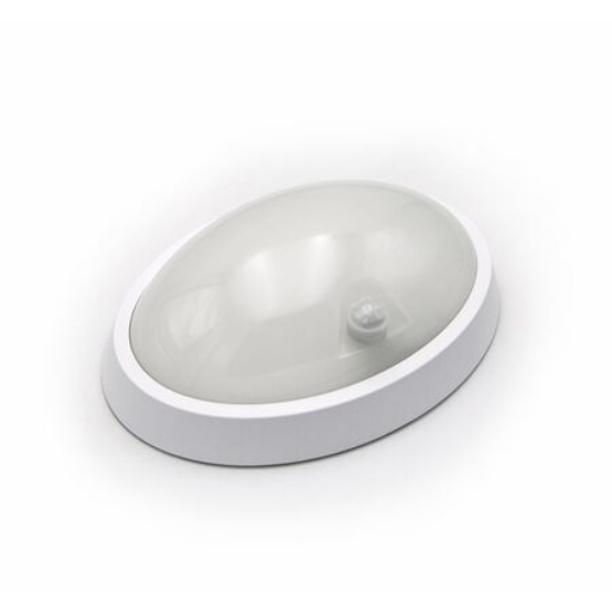 Imagine Plafoniera ovala alba cu led 15W & senzor de miscare -lumina alba - IP54