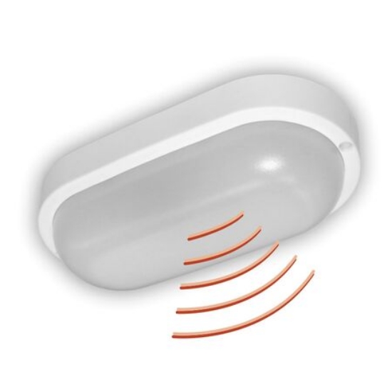 Imagine Plafonieră LED ovală albă 18W 230V LUMINA ALBA cu senzor de prezență IP54 21-26018710
