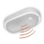 Imagine Plafonieră LED ovală albă 18W 230V LUMINA ALBA cu senzor de prezență IP54 21-26018710