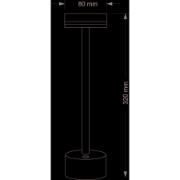 Imagine Veioza LED CCT dimabil reincarcabila - 2W - neagra