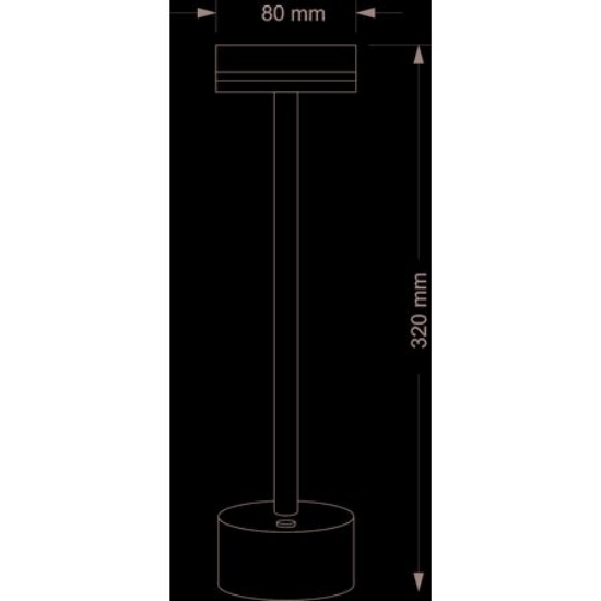 Imagine Veioza LED CCT dimabil reincarcabila - 2W - neagra