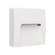 Imagine Corp de iluminat PT policarbonat ALB 3W LED patrat LUMINA CALDA IP65