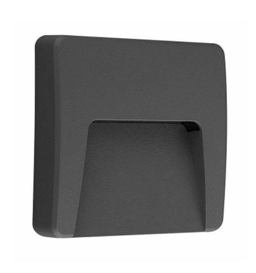 Imagine Corp de iluminat PT policarbonat GRAFIT 3W LED patrat CTC IP65