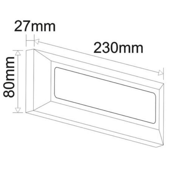 Imagine Corp PT policarbonat ALB 4W LED dreptunghiular LUMINA CALDA IP65