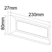 Imagine Corp PT policarbonat GRAFIT 4W LED dreptunghiular CCT IP65