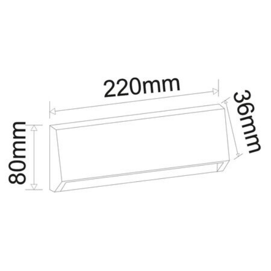 Imagine Corp PT policarbonat GRI 3W LED dreptunghiular CCT IP65