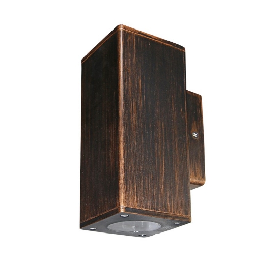 Imagine SPOT plastic PATRAT 07602 "PT" FIX DUBLU AURIU RUSTIC GU10 IP54