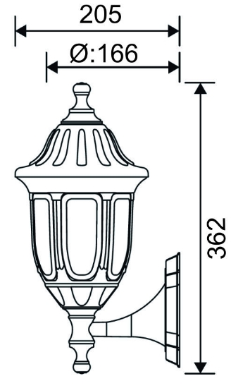 Imagine Aplica policarbonat 930 "PT" jos&sus ALB E27 IP44