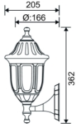 Imagine Aplica policarbonat 930 "PT" jos&sus RUSTIC E27 IP44