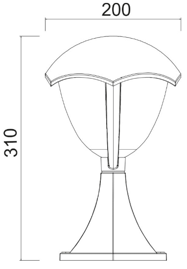 Imagine Stalp 36074 aluminiu E27 IP44 Alb 19cm