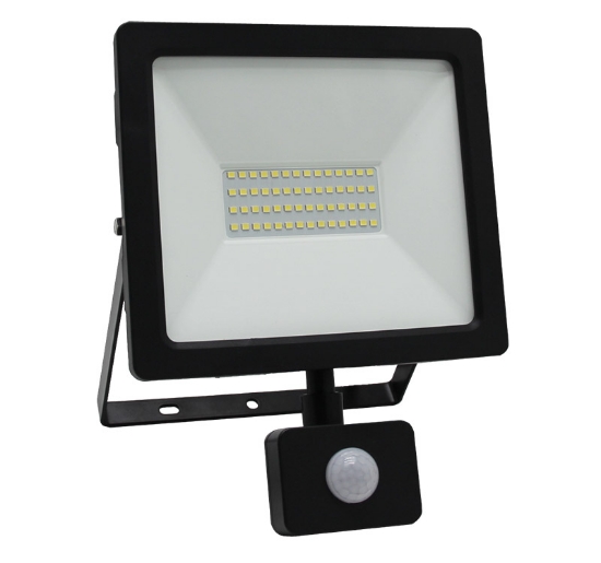 Imagine PROIECTOR 50W SMD LED lumina alba (4100k) antracit + sensor de miscare