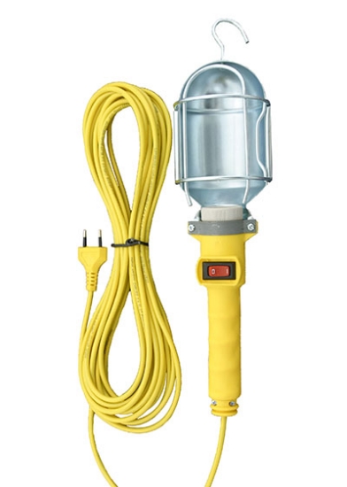 Imagine LAMPA PORTABILA "plastic" CU CABLU 10m SI INTRERUPATOR E27 230V