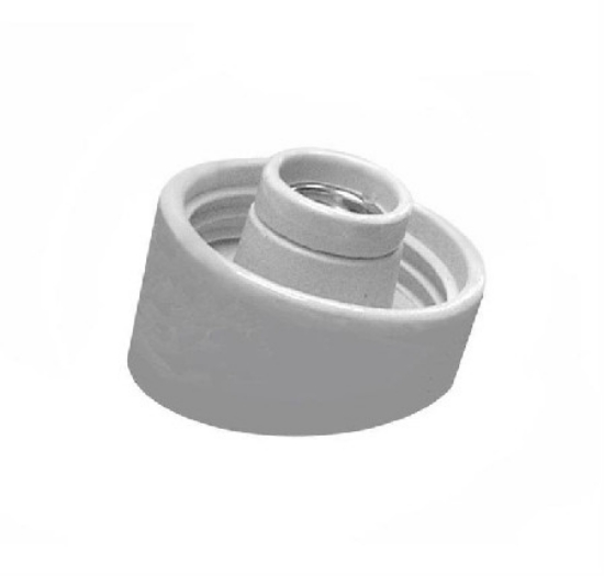 Imagine Soclu din plastic alba cu filet - dulie E27 - pozitie oblica