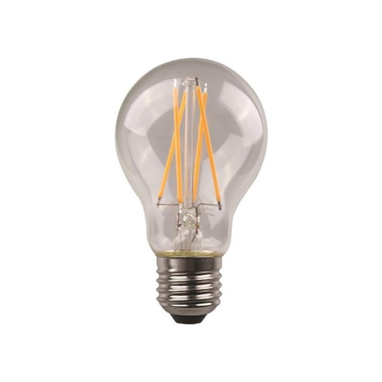 Imagine Bec cu LED FILAMENT A60 Transparent 7W 806lm E27 3000K 220-240V EUROLAMP 147-78032