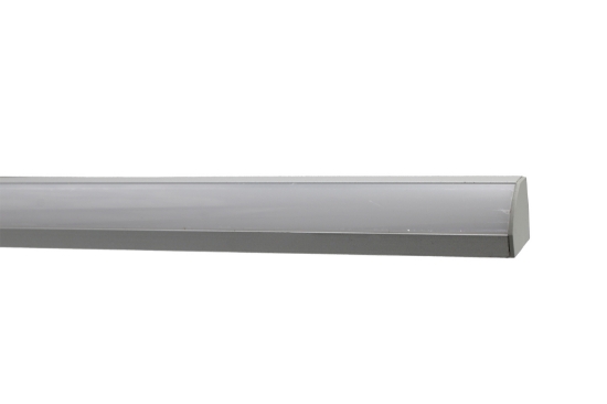 Imagine Profil Aluminiu COMPLET Colt pentru banda LED - 2metri - ARGINTIU