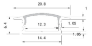 Imagine Profil Aluminiu COMPLET ST. pentru banda LED - 2metri - ARGINTIU