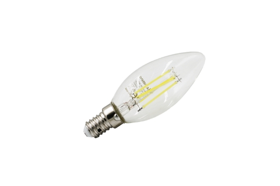 Imagine BEC LED-COG 4W LUMANARE E14 230V LUMINA rece CLAR