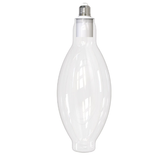 Imagine Sticla ornamentala "TORPEDO" transparent cu dulie adaptor E27