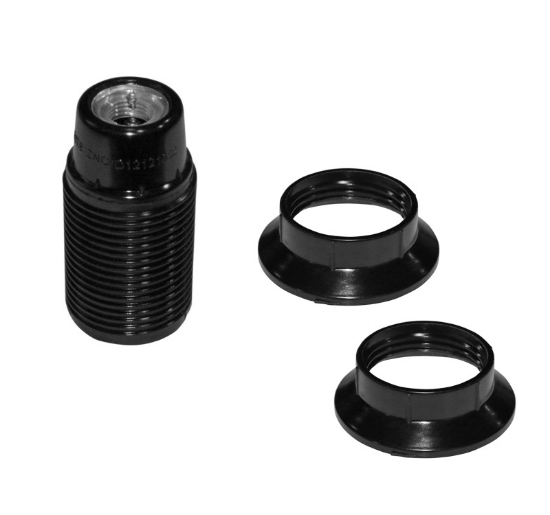 Imagine DULIE BACHELITA E14 NEGRU M10 & 2 INELE