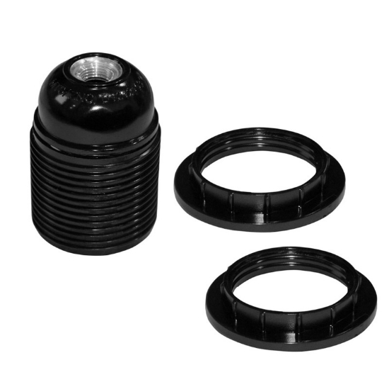 Imagine DULIE BACHELITA E27 NEGRU M10 & 2 INELE