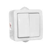 Imagine INTRERUPATOR DUBLU PT alb IP54