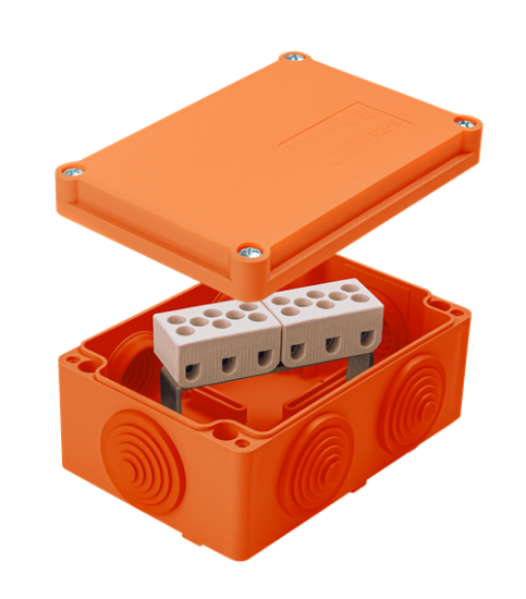 Imagine DOZA RAMIFICATIE RESISTENTA LA FOC 125x85x59mm cu clema 6p-10mm