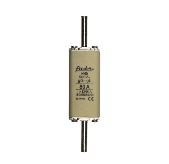 Imagine Siguranță fuzibilă MPR fără izolație Freder, Gr.0, gG, 80A, 120kA, 500VAC 02-0220