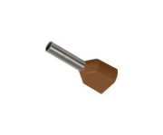 Imagine Pini dubli maro pentru cablu 2x10mm - 100 buc