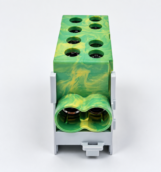 Imagine BLOC DISTRIBUITOR MONOFAZAT  GALBEN/VERDE 125A in 1x35/out 1x35/2x25 mm2 42671