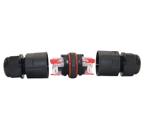 Imagine MUFA/CONECTOR PENTRU CABLU 0,5mm...2.5mm 3x16Amp cu Clema Rapida 3p.