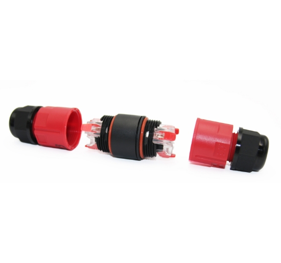 Imagine MUFA/CONECTOR PENTRU CABLU 0,5mm...2.5mm 5x16Amp cu Clema Rapida 3p. & Buton