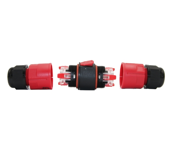 Imagine MUFA/CONECTOR PENTRU CABLU 0,5mm...2.5mm 5x16Amp cu Clema Rapida 3p. & Buton