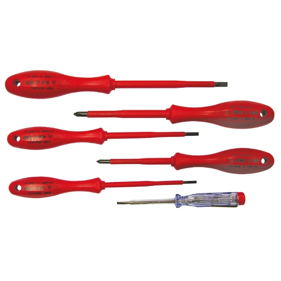 Imagine SET SURUBELNITE IZOLATE PVC PLATE SI PZ + TESTER - 6P.
