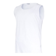 Imagine TRICOU BUMBAC FARA MANECI / ALB - L