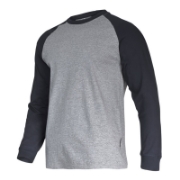 Imagine TRICOU BUMBAC CU MANECA LUNGA / GRI-NEGRU - S