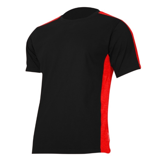 Imagine TRICOU BUMBAC MULTICOLOR / NEGRU-ROSU - M
