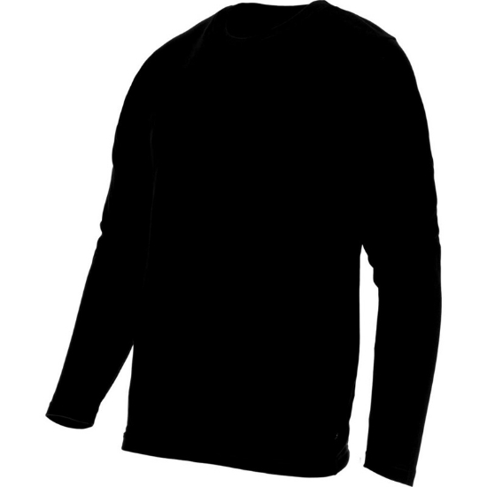 Imagine TRICOU BUMBAC SUBTIRE CU MANECA LUNGA / NEGRU - M