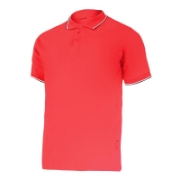 Imagine TRICOU BUMBAC POLO SUBTIRE / ROSU - M