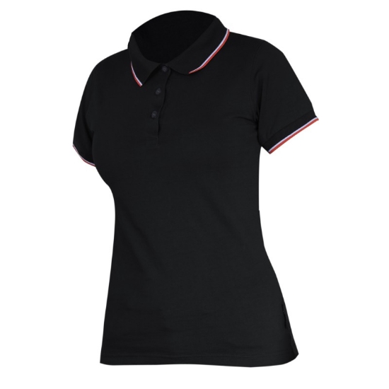 Imagine TRICOU BUMBAC POLO (DAMA) / NEGRU - 2XL
