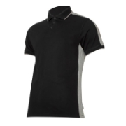 Imagine TRICOU BUMBAC POLO MULTICOLOR / NEGRU-GRI - 3XL