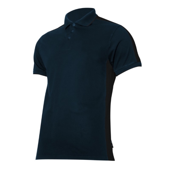 Imagine TRICOU BUMBAC POLO MULTICOLOR / ALBASTRU-NEGRU - M