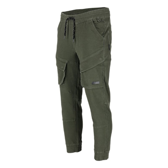 Imagine PANTALON ELASTIC CU SNUR SI MANSETE / KAKI - L