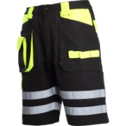 Imagine PANTALON SCURT CU REFLECTORIZANT NEGRU-VERDE - XL